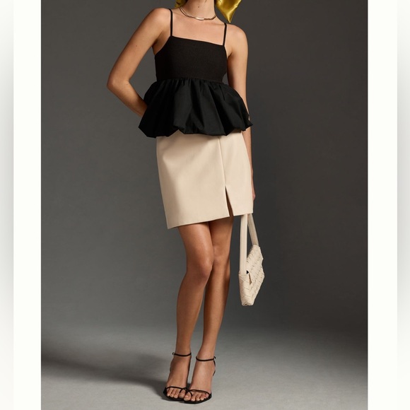 By Anthropologie Micro Mini Faux Leather Skirt. Size 10. MSRP $120 - Picture 5 of 14